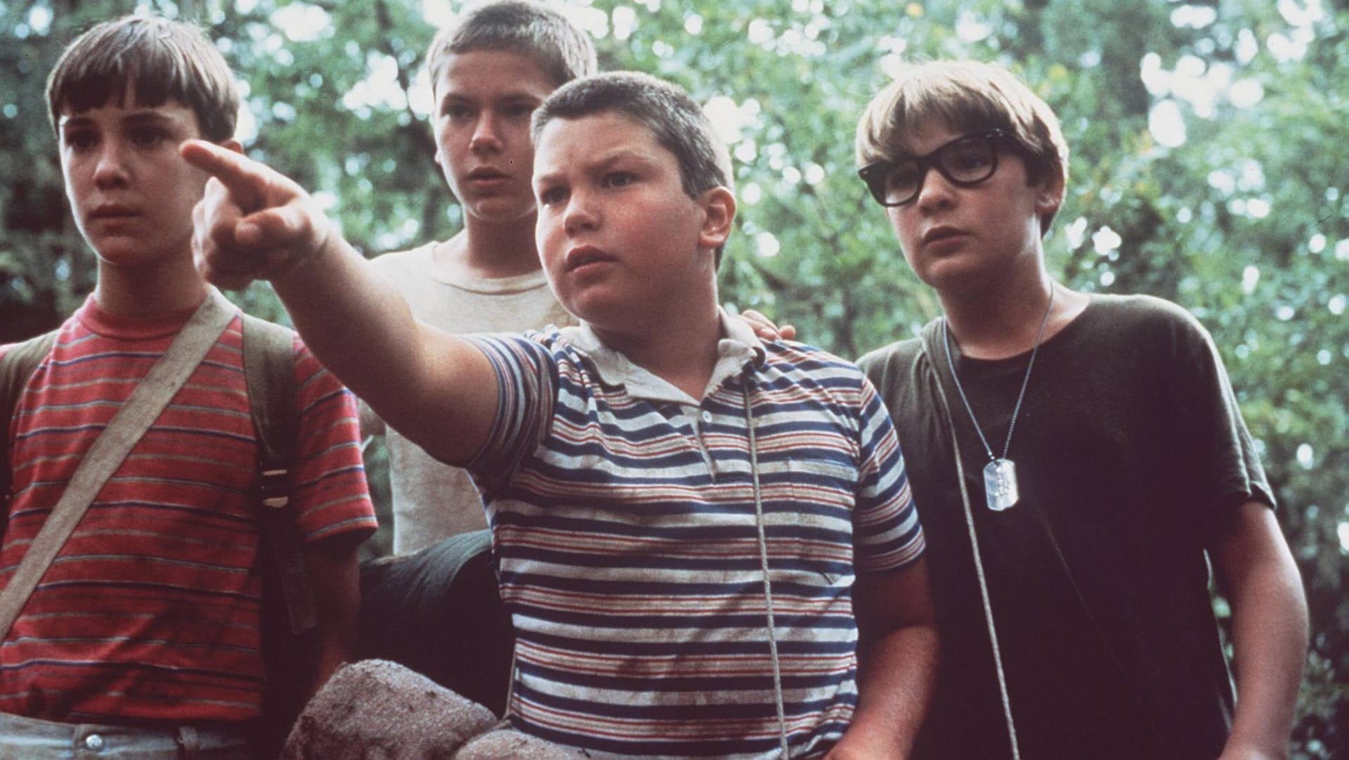 Wil Wheaton, River Phoenix, Jerry O'Connell und Corey Feldman (l-r).