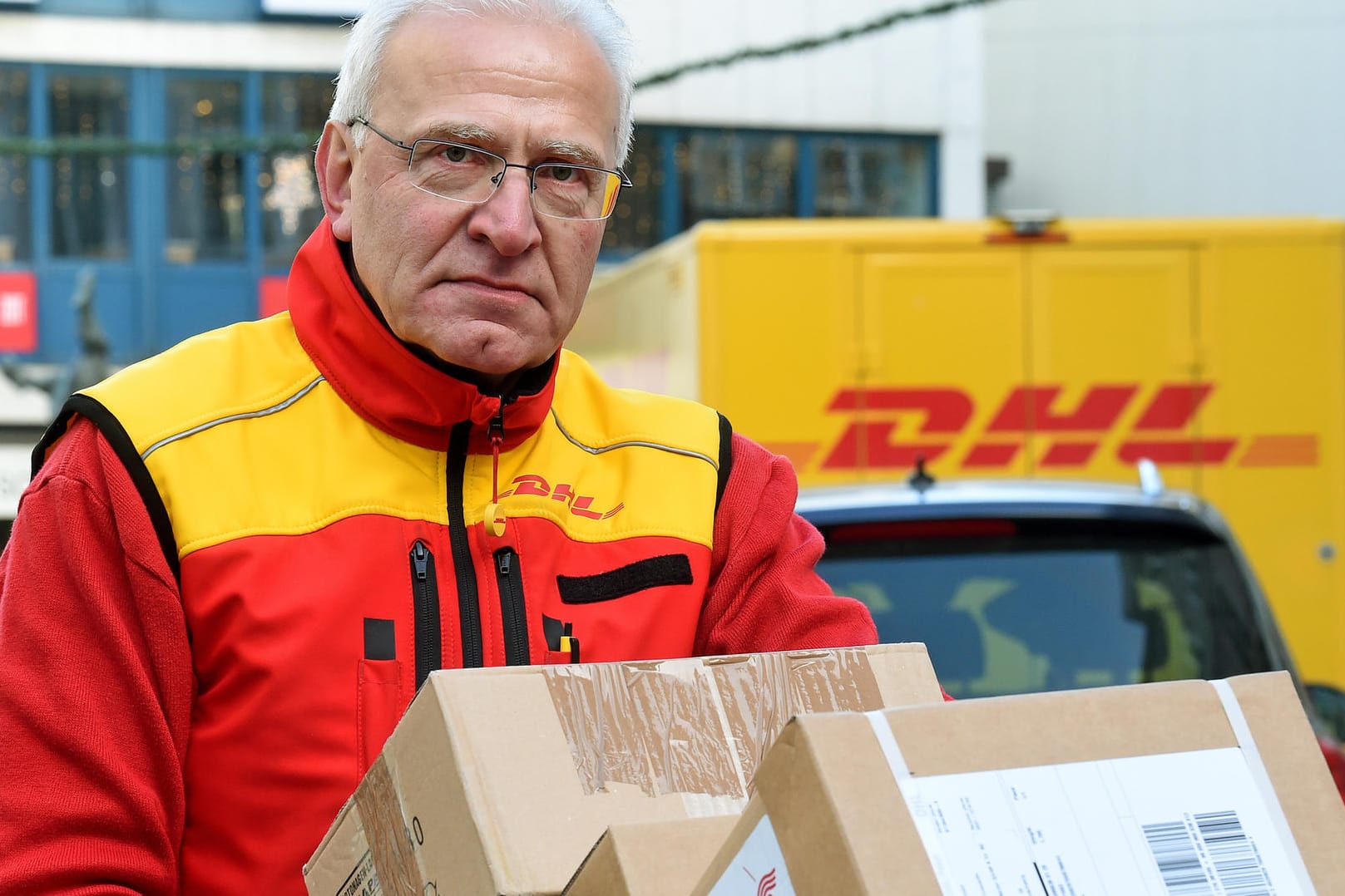 DHL-Paketzusteller Hans-Joachim Harnagel: "Der Stress ist halt riesig."