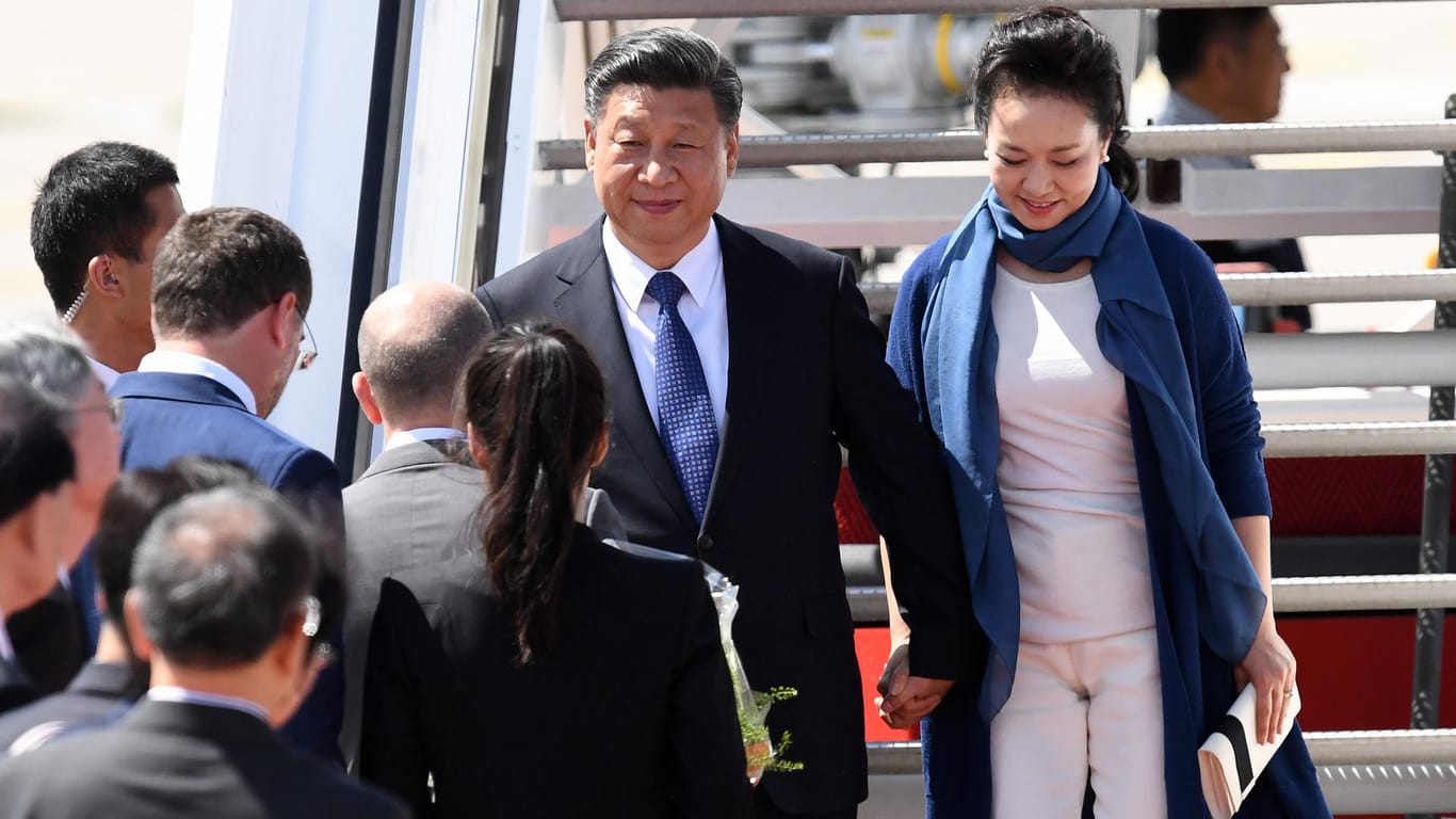 Der chinesische Präsident Xi Jinping und seine Ehefrau Peng Liyuan kommen zum G20-Gipfel an