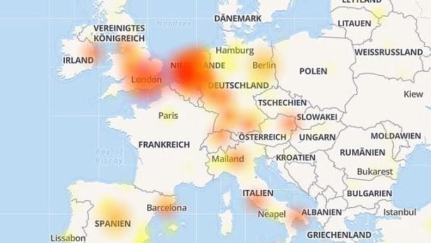 WhatsApp-Störungskarte von allestoerungen.de