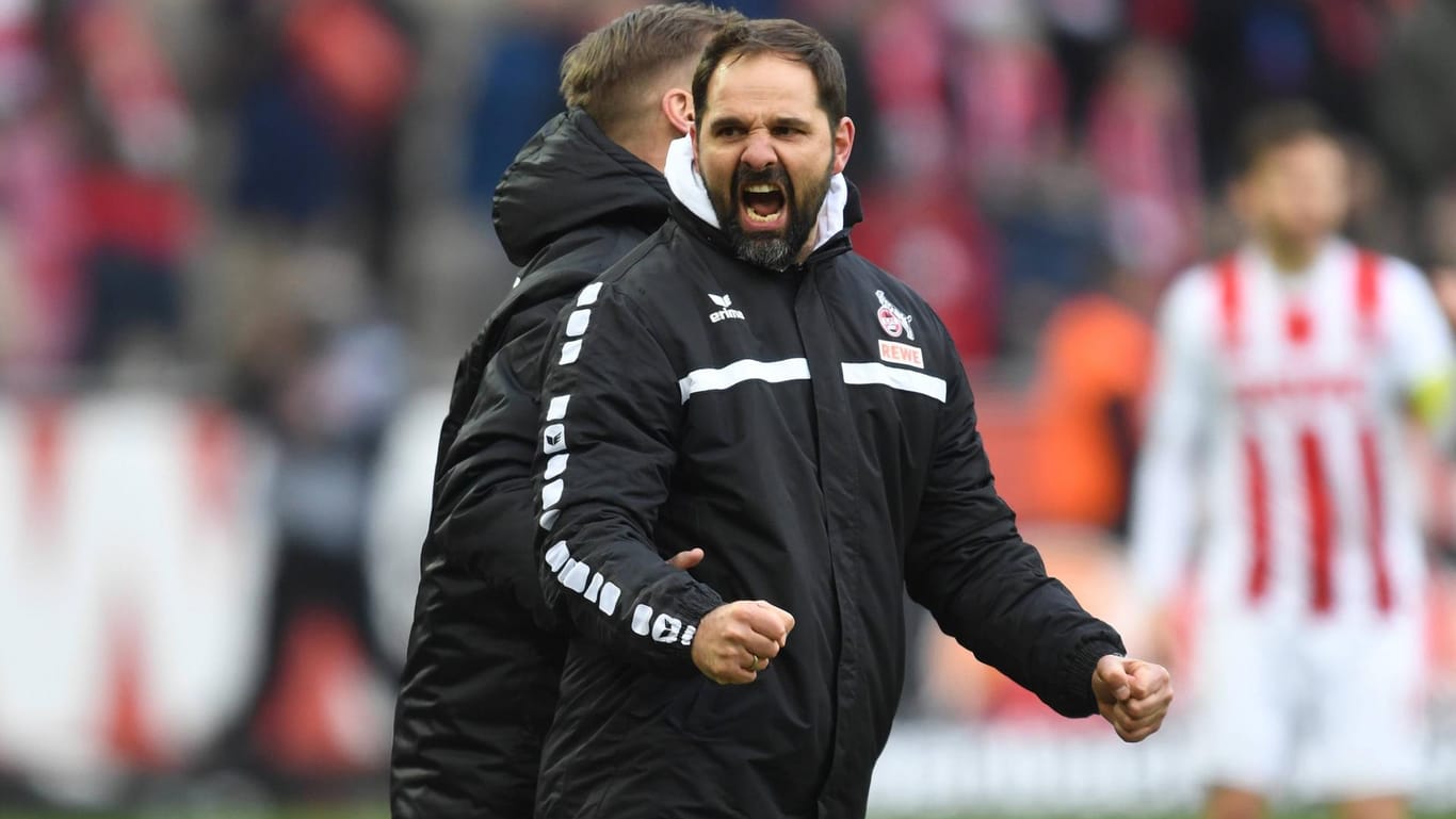 Wieder da: Kölns Trainer Ruthenbeck und der "Effzeh" wollen den Schwung aus dem 2:0 gegen Leverkusen nutzen.