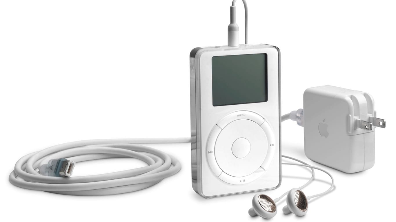 iPod: Das erste Gerät konnte etwa 1.000 Song speichern.