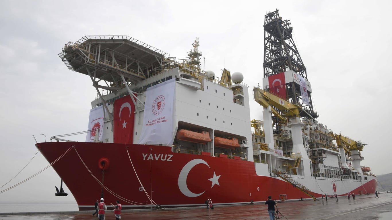 Das Bohrschiff Yavuz: Die Türkei führt weiter Bohrungen vor Zypern durch.