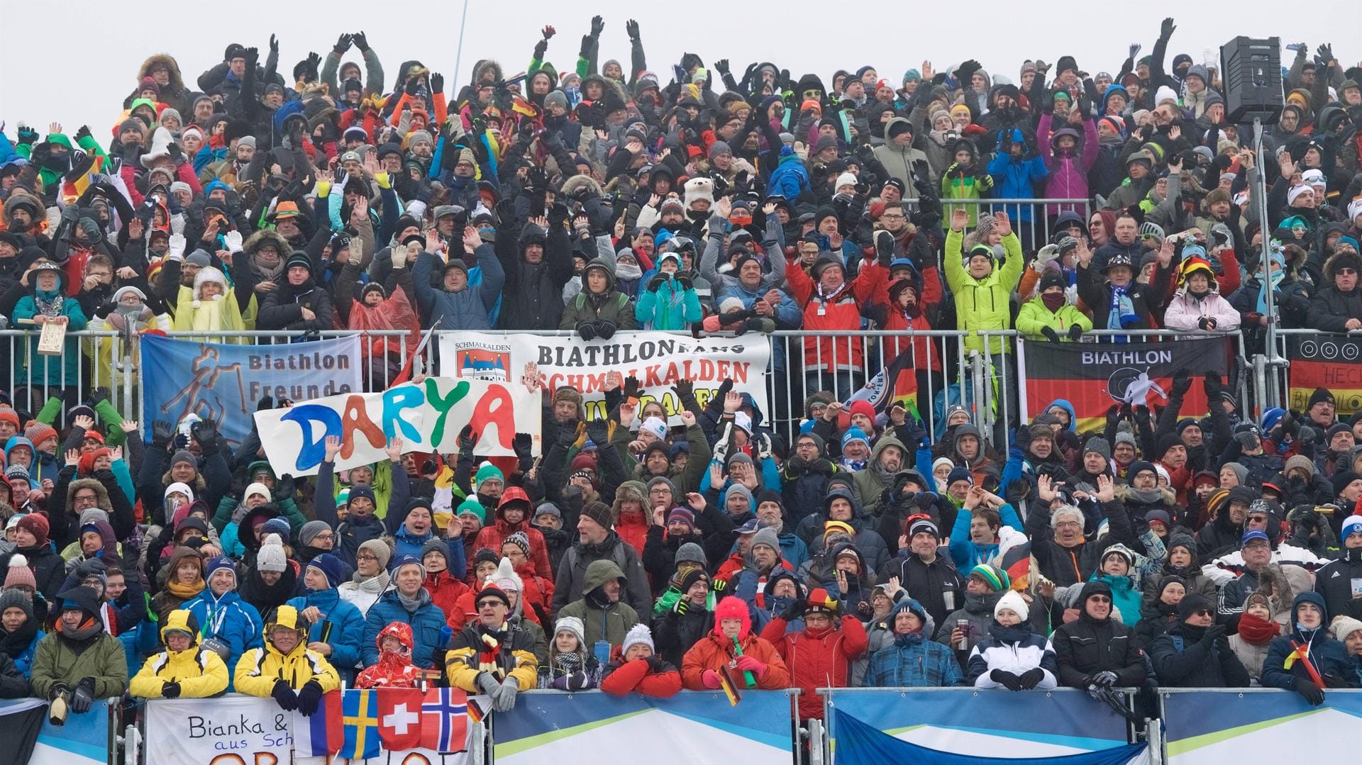 Biathlon-Begeisterung in Thüringen: In dieser Saison werden die Ränge aufgrund der Corona-Pandemie leer bleiben.