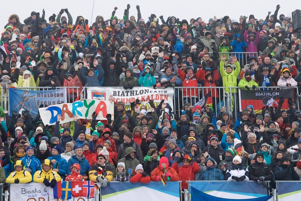 Biathlon-Begeisterung in Thüringen: In dieser Saison werden die Ränge aufgrund der Corona-Pandemie leer bleiben.