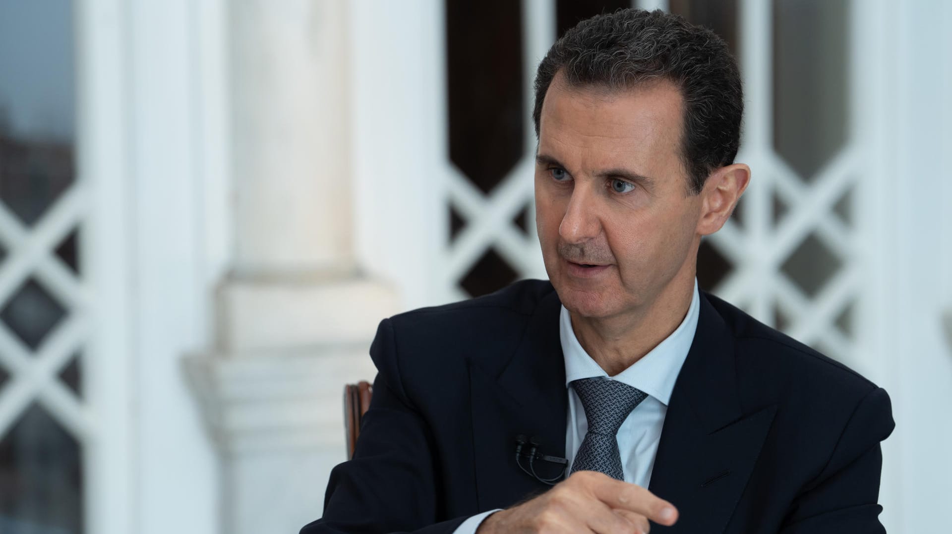 Damaskus: Der syrische Machthaber Bashar al-Assad während eines Fernsehinterviews.