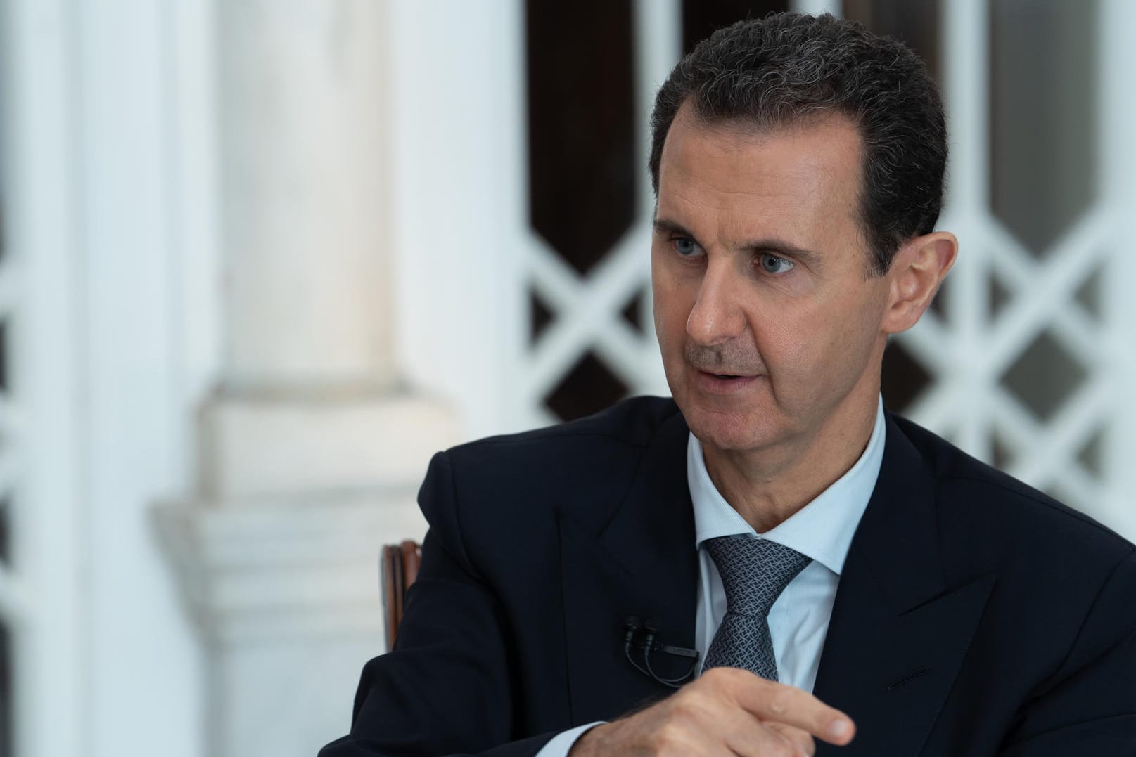 Damaskus: Der syrische Machthaber Bashar al-Assad während eines Fernsehinterviews.