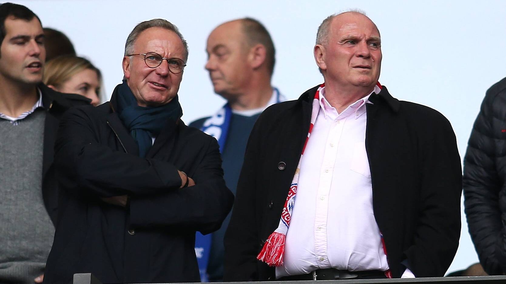 Bayern-Führungsduo: Vorstandschef Rummenigge (li.) und Präsident Hoeneß.