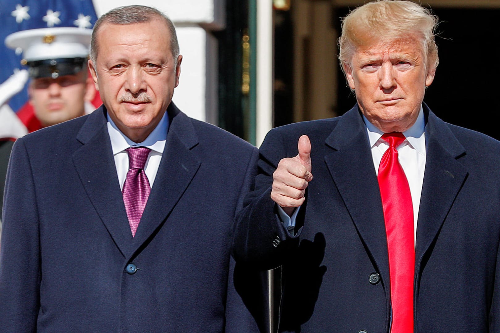 Trump, Erdogan vor dem Weißen Haus: Bemerkenswerte Tonlage.