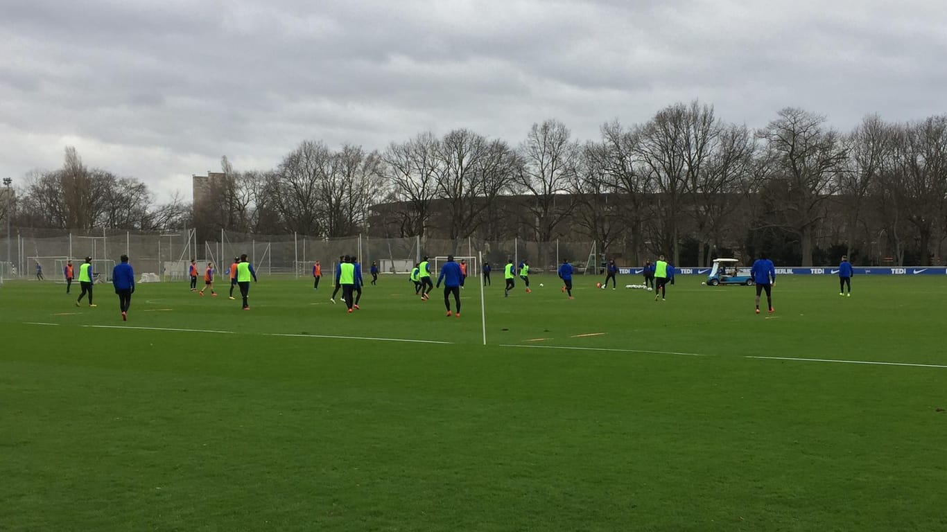Trainingseinheit bei Hertha BSC am Dienstagvormittag ohne Jürgen Klinsmann.