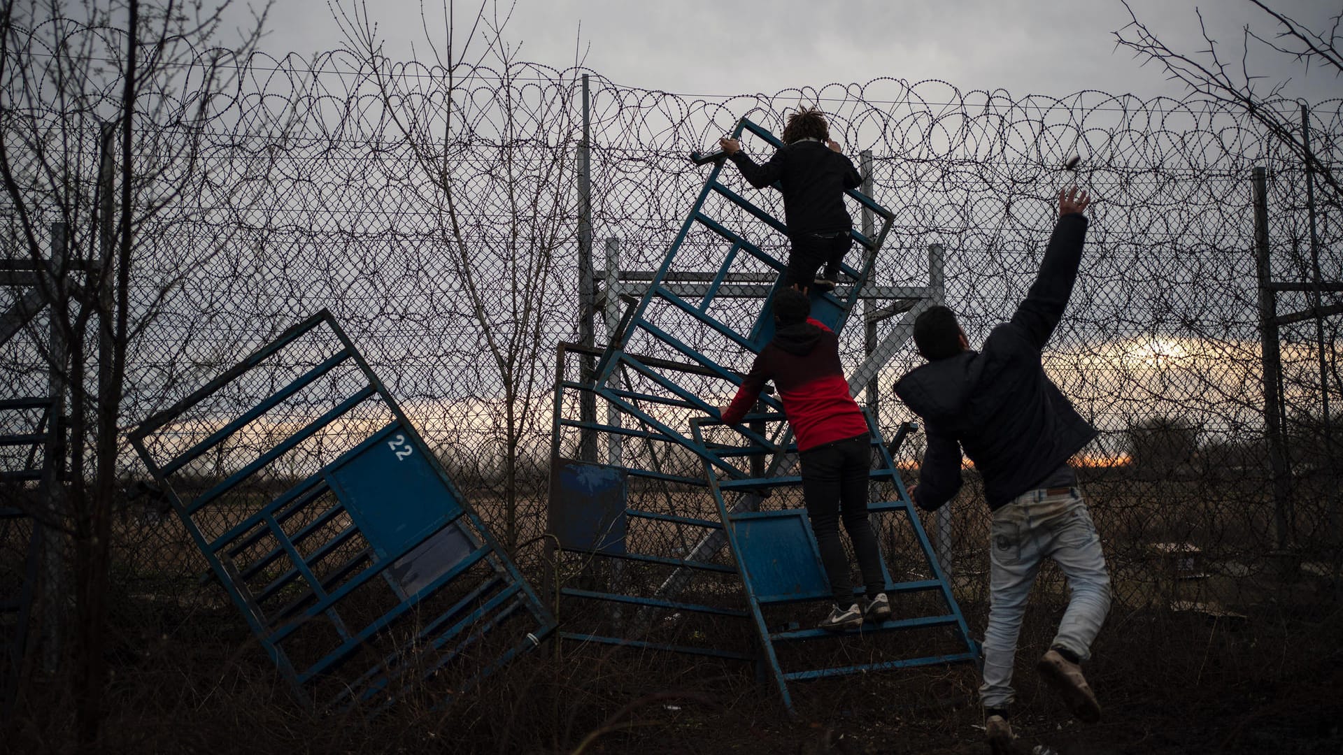 Migranten an der griechisch-türkischen Grenze