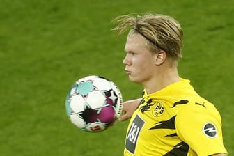 Sein Einsatz beim BVB-Gastspiel bei Hertha BSC ist offen: Torjäger Erling Haaland.