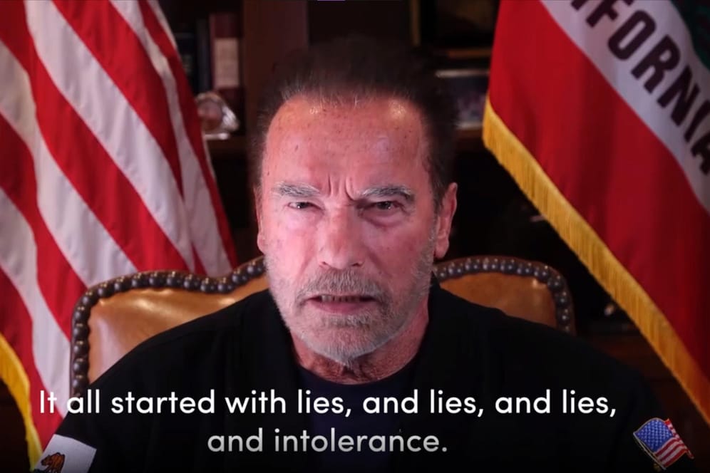Arnold Schwarzenegger: Der Österreicher hat sich in einem bewegenden Video an Amerika gewandt.