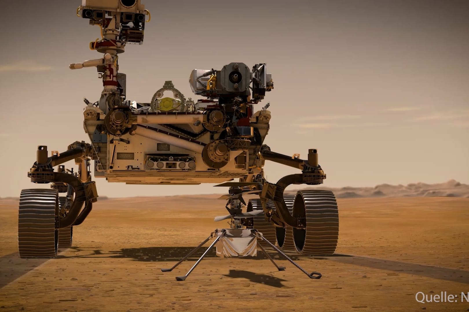 Der Rote Planet: So sah die Landung des Nasa-Rovers auf dem Mars aus.