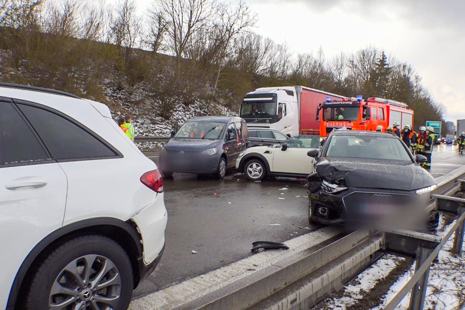 Schwerer Unfall auf der A9.