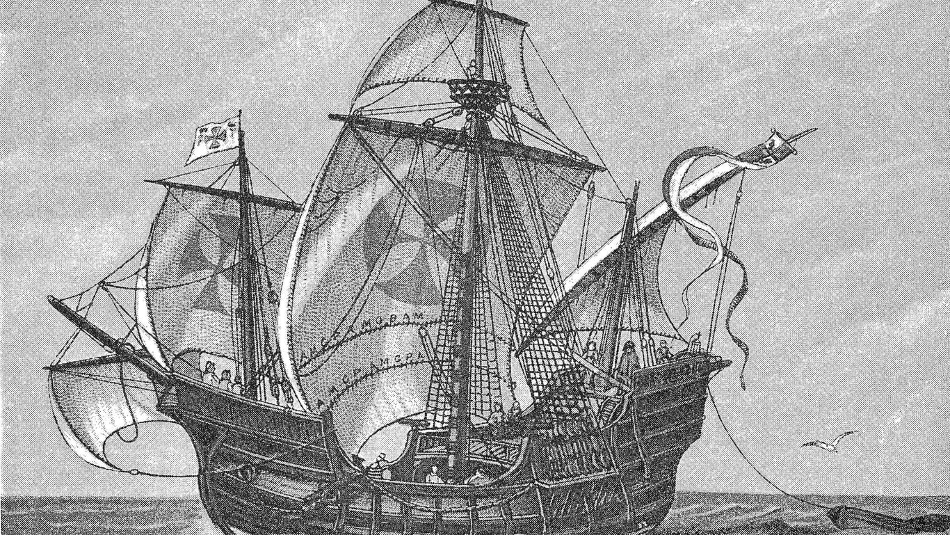 The caravel Santa Maria of Christopher Columbus / Die Karavelle Santa Maria des Christof Kolumbus, Historisch, digital i