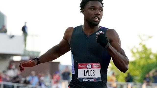 Noah Lyles protestierte bei der Olympia-Qualifikation.