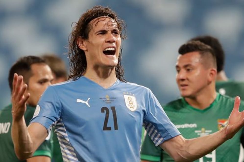 Stellte bei Uruguays gegen Bolivien den Endstand her: Edinson Cavani (M).