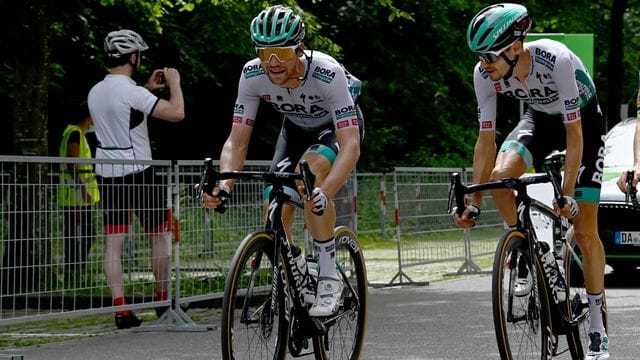 Sollen in Tokio für eine deutsche Medaille sorgen: Maximilian Schachmann (l) und Bora-hansgrohe-Teamkollege Emanuel Buchmann.