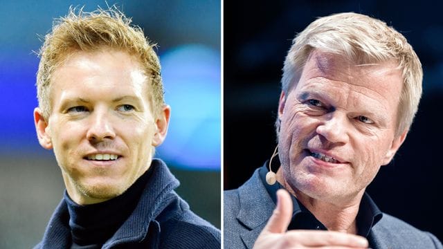 Julian Nagelsmann (l) und Oliver Kahn.