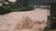 Hochwasser: Berchtesgadener Ache ist ein reißender Fluss