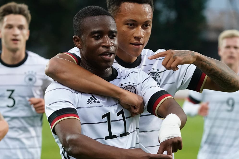Youssoufa Moukoko: Er traf erneut für die deutsche U21-Nationalmannschaft.