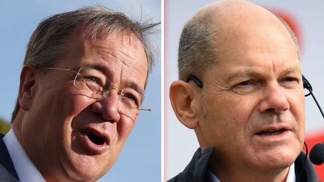 Armin Laschet und Olaf Scholz - ihre Parteien liefern sich ein Kopf-an-Kopf-Rennen.