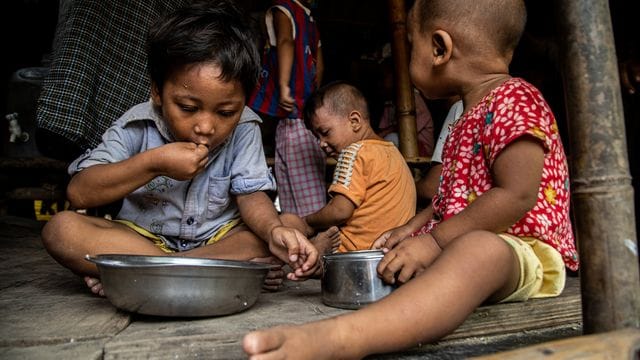 Myanmar steht den Vereinten Nationen zufolge vor einer schweren humanitären Krise. Myanmar steht den Vereinten Nationen zufolge vor einer schweren humanitären Krise.
