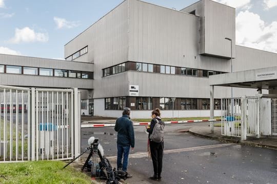 Das Gebäude in einem Gewerbegebiet, in dem das Landgericht Itzehoe eine Außenstelle eingerichtet hat, um dort den Prozeß gegen eine 96 Jahre alte Angeklagte zu führen.