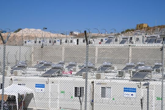 Das Flüchtlingslager auf der griechischen Insel Samos.