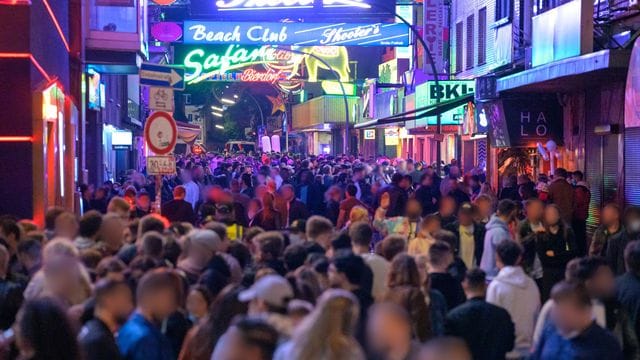 Nachtschwärmer in Hamburg.