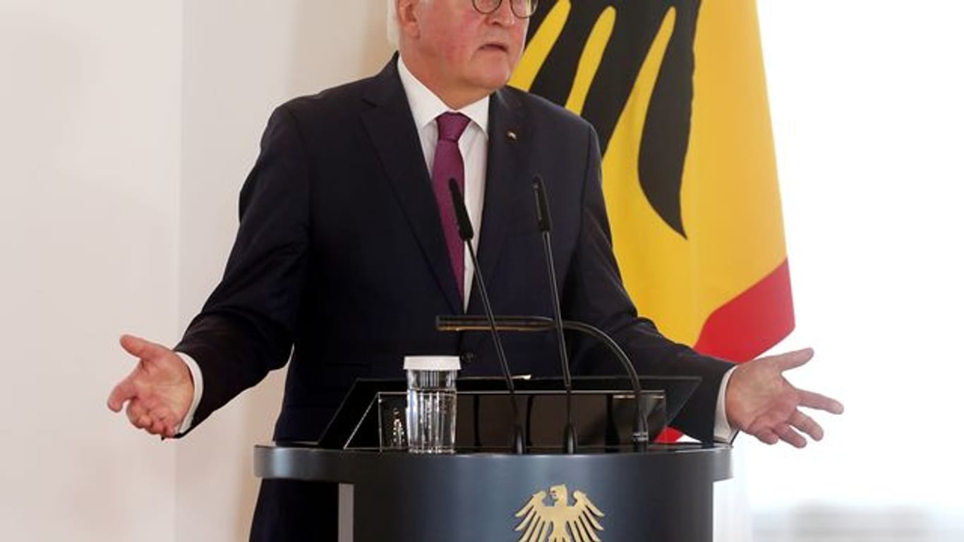 Bundespräsident Frank-Walter Steinmeier im Schloss Bellevue.