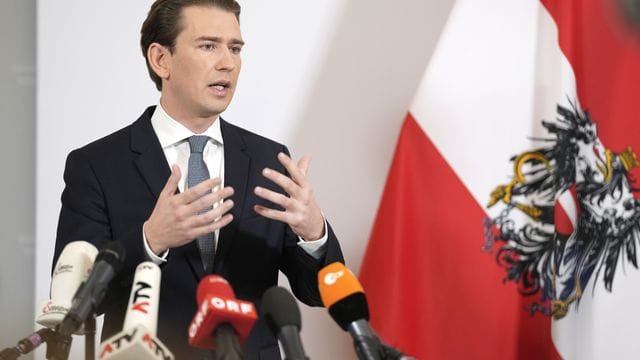 Bundeskanzler Sebastian Kurz gibt im Kanzleramt in Wien ein Statement zur Regierungskrise. Bundeskanzler Sebastian Kurz gibt im Kanzleramt in Wien ein Statement zur Regierungskrise.