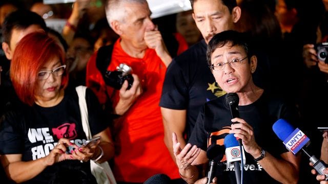 Die Journalistin Maria Ressa ist Chefredakteurin des Online-Nachrichtenportals Rappler. Die Journalistin Maria Ressa ist Chefredakteurin des Online-Nachrichtenportals Rappler.
