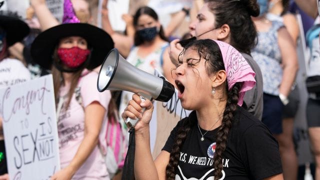 Protest gegen das Abtreibungsgesetz in Texas: Nach dem jüngsten Urteil darf keine Abtreibung nach der sechsten Schwangerschaftswoche vorgenommen werden.