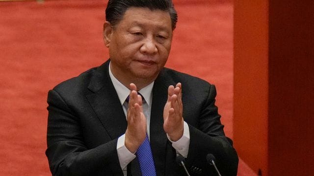 Ohne die USA zu nennen, warnte Xi Jinping in seiner Rede vor ausländischer Einmischung im Taiwan-Konflikt. Ohne die USA zu nennen, warnte Xi Jinping in seiner Rede vor ausländischer Einmischung im Taiwan-Konflikt.