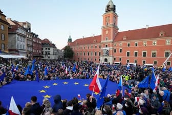 Eine Pro-EU-Demonstration in Warschau.