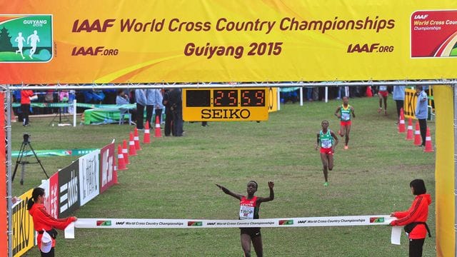 Bereits als 19-Jährige gewann Agnes Tirop den WM-Titel im Cross.