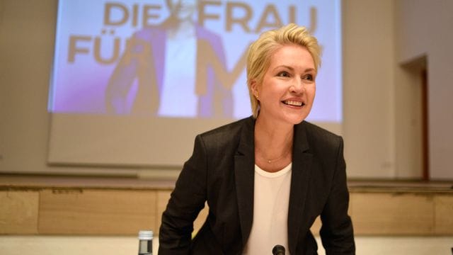 Manuela Schwesig kündigt Koalitionsverhandlungen mit der Partei Die Linke an.