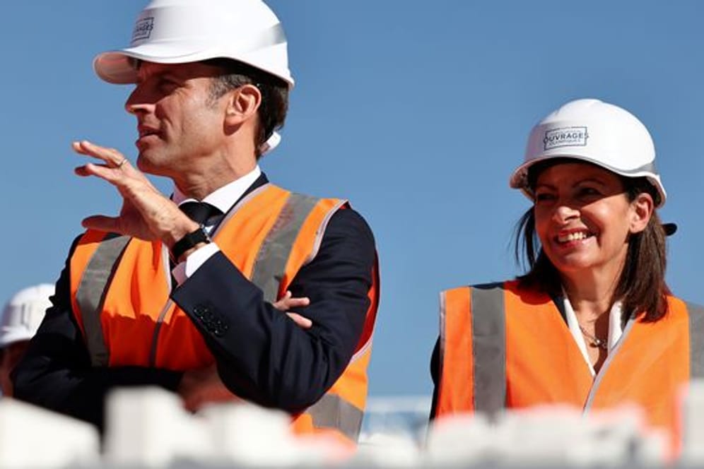 Anne Hidalgo an der Seite von Frankreichs Präsident Emmanuel Macron.