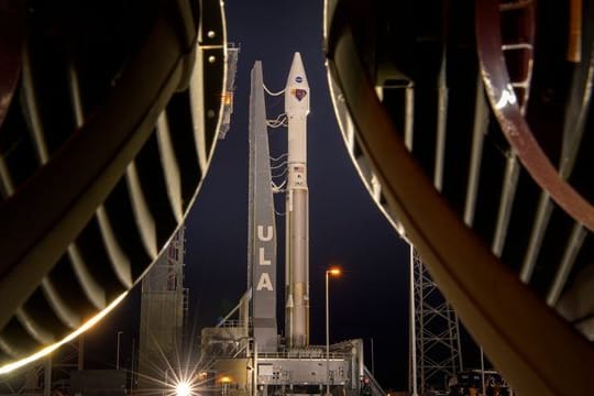 Atlas-V-Rakete der United Launch Alliance mit der Raumsonde Lucy an Bord auf dem Weltraumbahnhof Cape Canaveral in Florida.