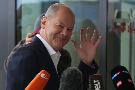 "Da ist ein Aufbruch, die treffen die richtigen Entscheidungen für unsere Zukunft": Olaf Scholz.