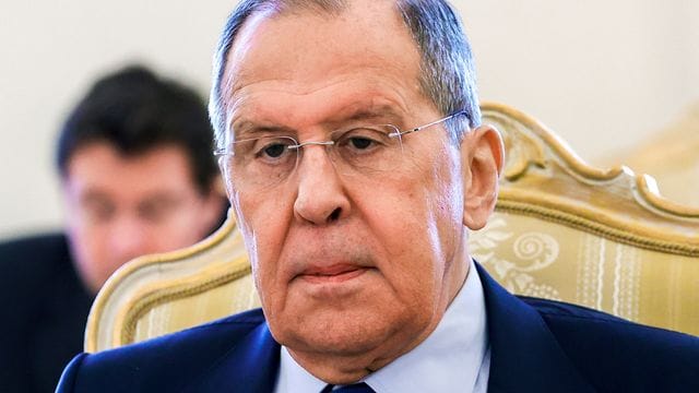 Der russische Außenminister Sergej Lawrow sprach bei einer Konferenz in Moskau mit den Taliban.