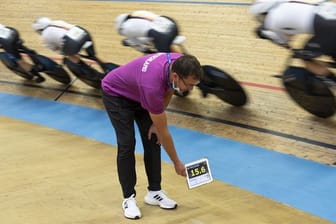 Der deutsche Bahnrad-Vierer belegte in der Qualifikation Platz eins.