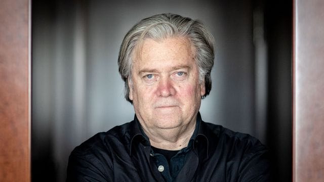 Steve Bannon, ehemaliger Berater des US-Präsidenten, am Rande eines Interviews mit der Deutschen Presse-Agentur.