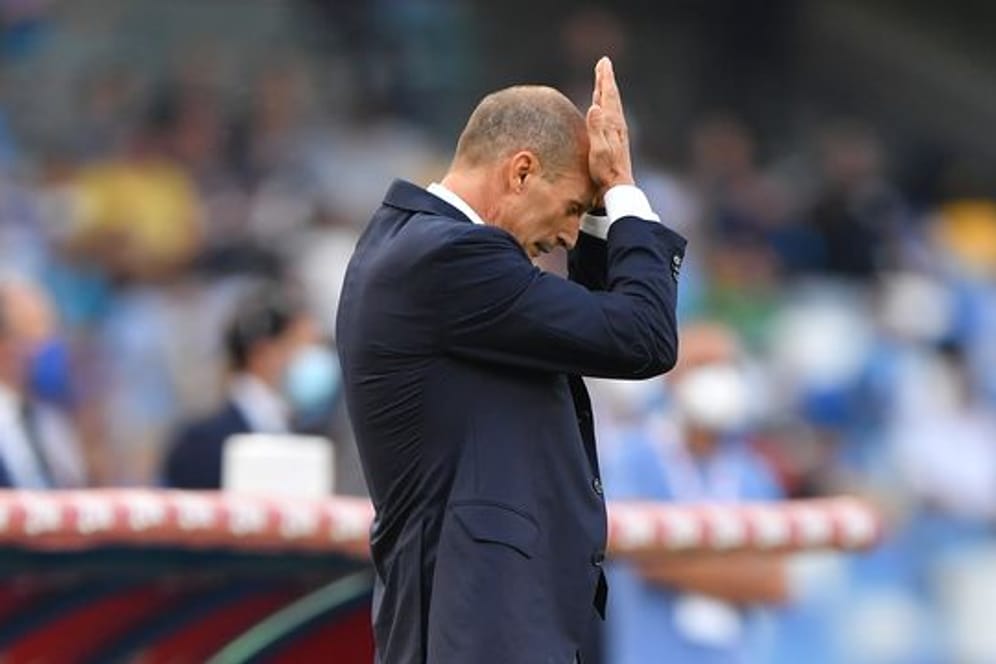 Juve-Cheftrainer Massimiliano Allegri muss die Niederlage seines Teams verkraften.
