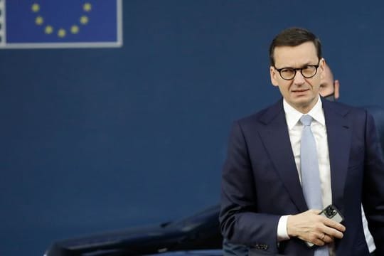 Mateusz Morawiecki, Ministerpräsident von Polen, trifft zu einem EU-Gipfel in Brüssel ein.