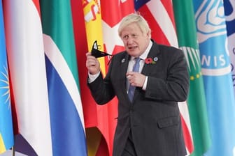 Boris Johnson, Premierminister von Großbritannien, trifft im Konferenzzentrum La Nuvola zum G20-Gipfel ein.