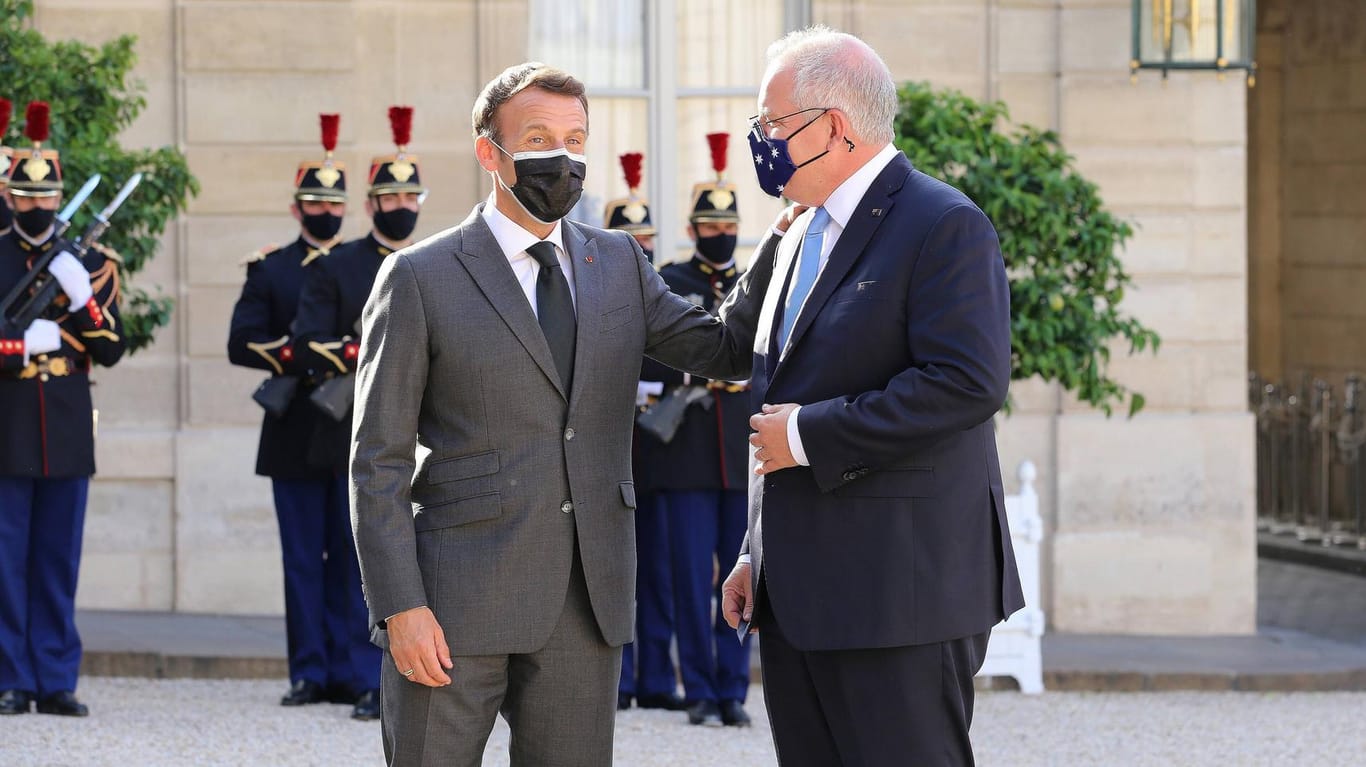 Emmanuel Macron und der australische Premier Scott Morrison: Beim G20-Gipfel kam es zum Gespräch.