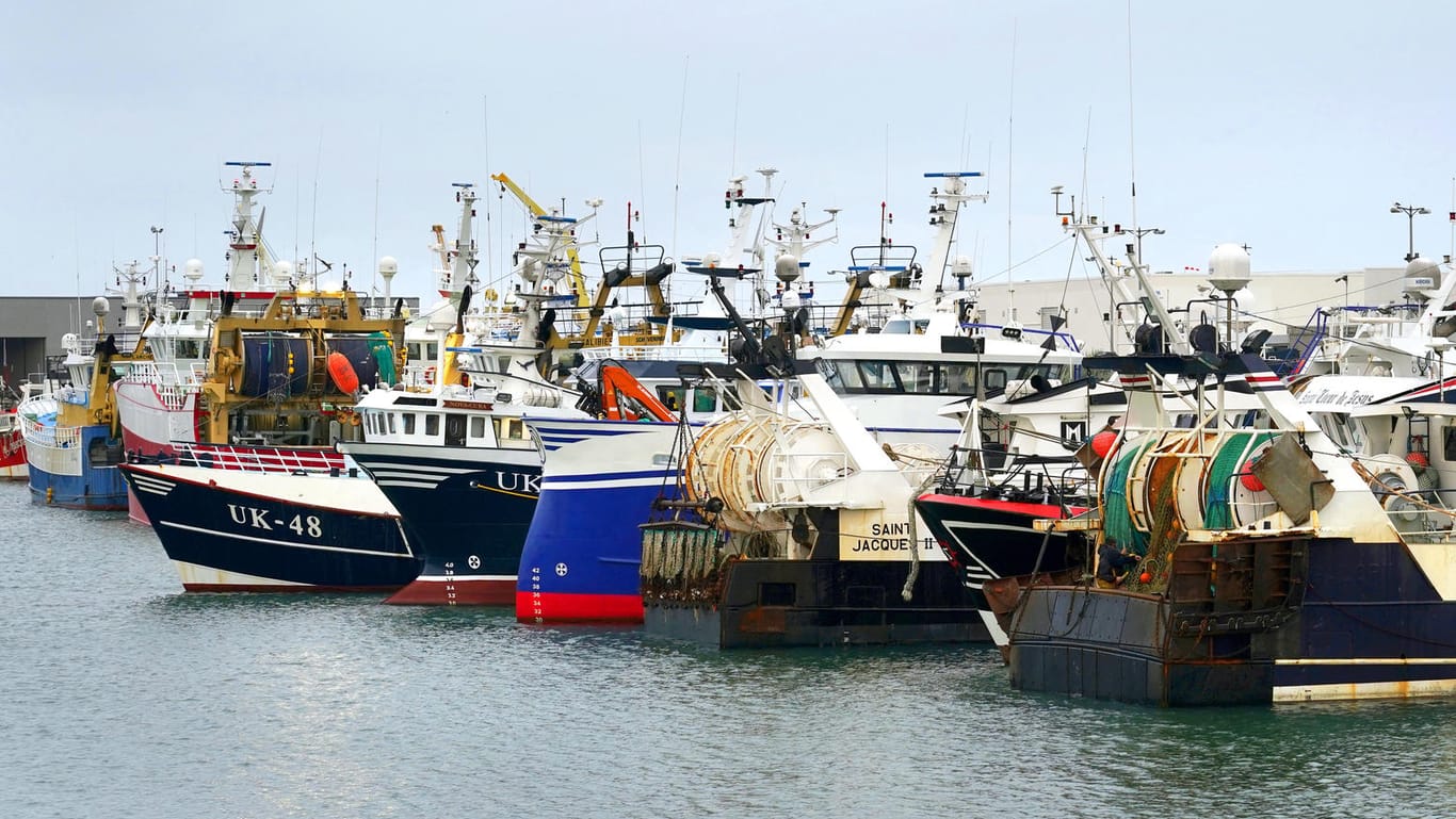 Fischerboote im Hafen von Boulogne: Der Streit um Fischereirechte zwischen Frankreich und Großbritannien spitzt sich weiter zu.